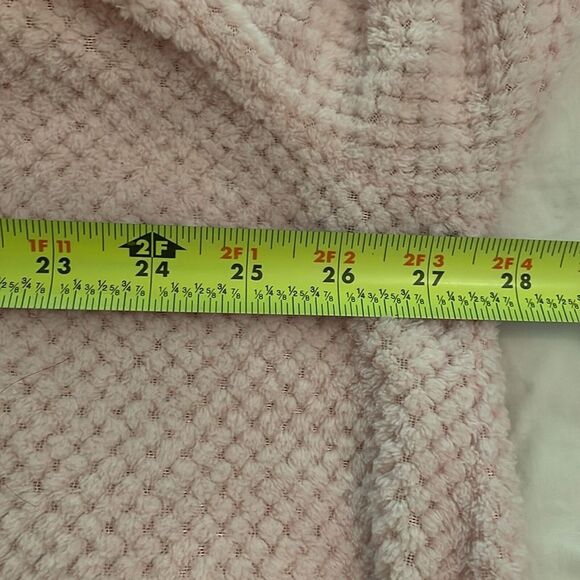 Ulta Beauty Pink Plush Robe Womens Size 1X - 2X Midi Tie Soft Loungewear - Picture 7 of 10